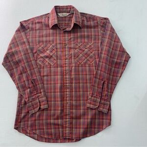 Plaid Button Down Shirt in Red and Blue